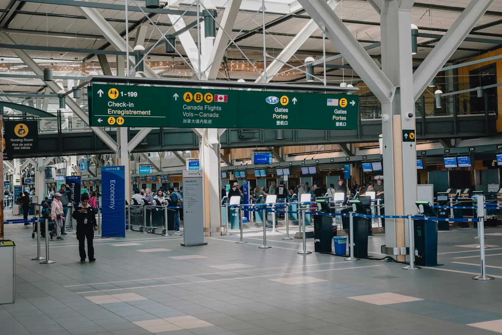 Check-in hall at Vancouver International Airport